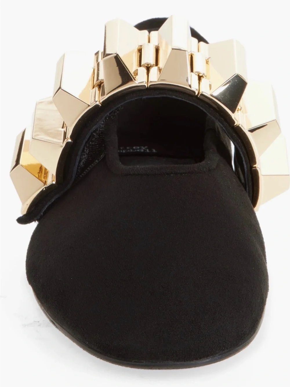 Jeffrey Campbell Rigid Ballet Flat – Black Suede/Gold – New With Box